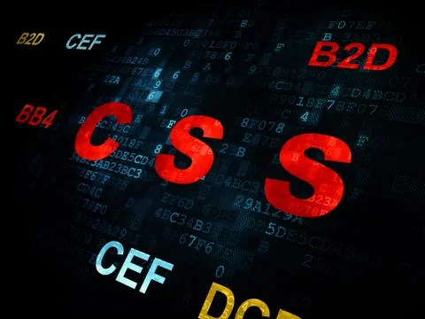 Database concept: Css on Digital background イラスト素材
