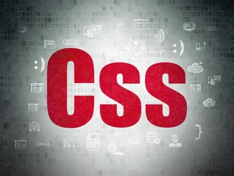 Database concept: Css on Digital Data Paper background Illustrazione stock