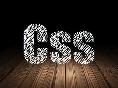 Database concept: Css in grunge dark room 스톡 일러스트