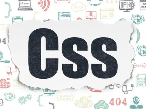 Database concept: Css on Torn Paper background Stock-Illustration