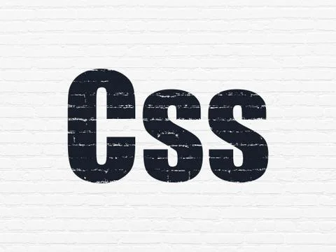 Database concept: Css on wall background 스톡 일러스트