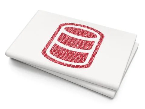 Database concept: Database on Blank Newspaper background Stock Illustration