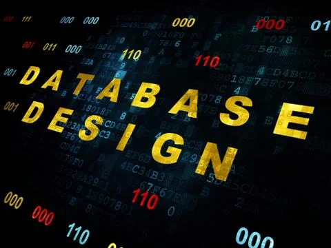 Database concept: Database Design on Digital background Stock-Illustration