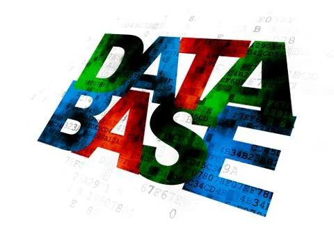 Database concept: Database on Digital background Illustrazione stock