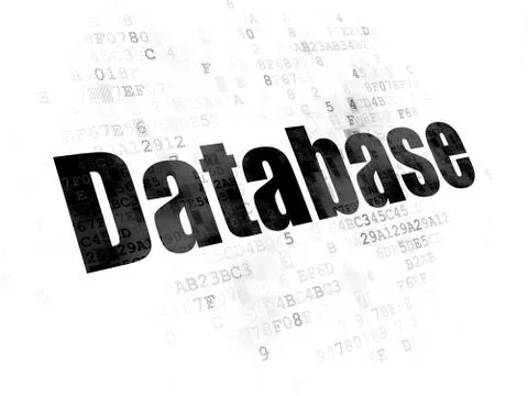 Database concept: Database on Digital background Illustrazione stock