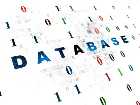 Database concept: Database on Digital background 库存插图