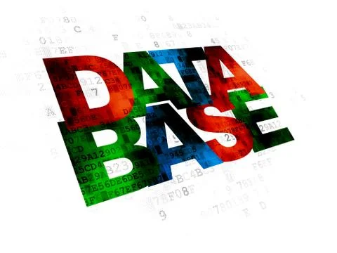 Database concept: Database on Digital background イラスト素材