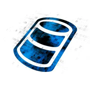 Database concept: Database on Digital background イラスト素材