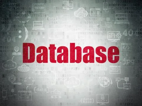 Database concept: Database on Digital Data Paper background Stock Illustration