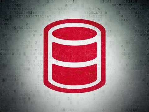 Database concept: Database on Digital Data Paper background Stockillustratie