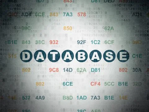 Database concept: Database on Digital Data Paper background イラスト素材
