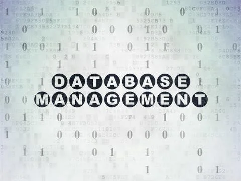 Database concept: Database Management on Digital Paper background Stock-Illustration