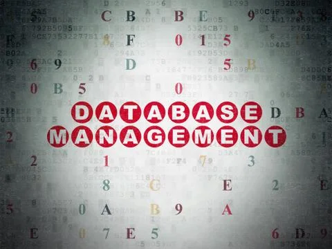 Database concept: Database Management on Digital Data Paper background Illustrazione stock