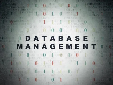 Database concept: Database Management on Digital Data Paper background イラスト素材