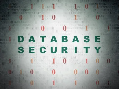 Database concept: Database Security on Digital Paper background Stockillustratie