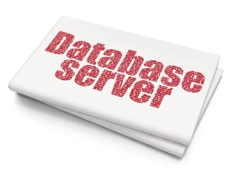 Database concept: Database Server on Blank Newspaper background Stockillustratie