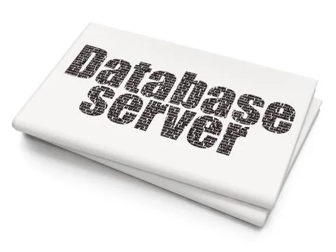 Database concept: Database Server on Blank Newspaper background Stockillustratie