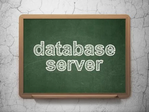 Database concept: Database Server on chalkboard background Illustrazione stock