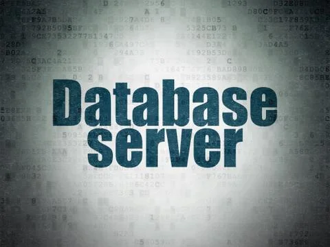 Database concept: Database Server on Digital Data Paper background Stockillustratie