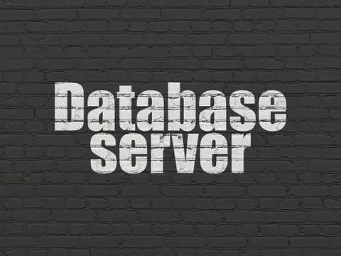 Database concept: Database Server on wall background Stockillustratie