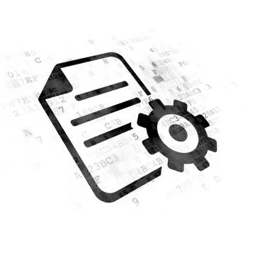 Database concept: Gear on Digital background Stock Illustration