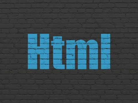 Database concept: Html on wall background Stock-Illustration