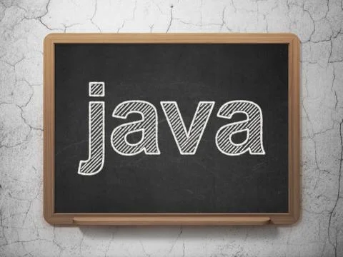 Database concept: Java on chalkboard background Stock-Illustration