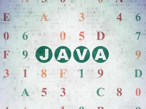 Database concept: Java on Digital Data Paper background Stock-Illustration
