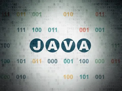 Database concept: Java on Digital Data Paper background Stock-Illustration