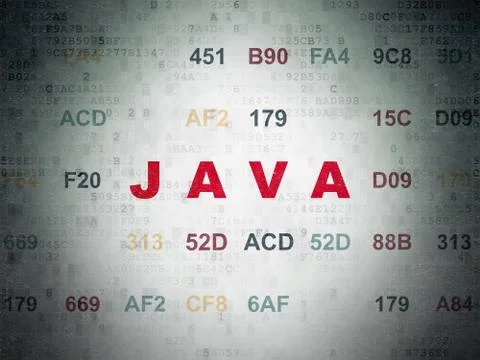 Database concept: Java on Digital Data Paper background Stock-Illustration