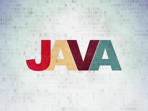 Database concept: Java on Digital Data Paper background Stock Illustration
