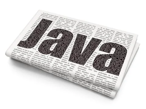 Database concept: Java on Newspaper background Stock-Illustration