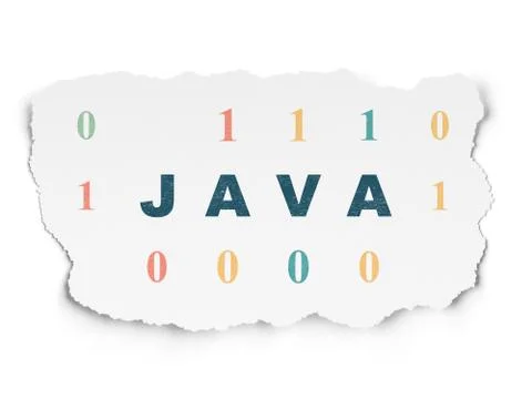 Database concept: Java on Torn Paper background Stock-Illustration