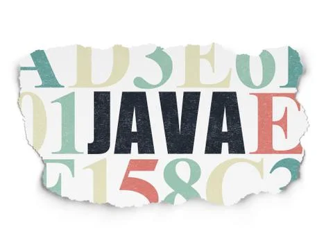 Database concept: Java on Torn Paper background Stock-Illustration