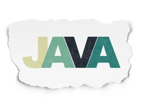 Database concept: Java on Torn Paper background Stock-Illustration