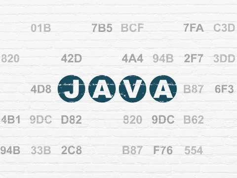 Database concept: Java on wall background Stock-Illustration