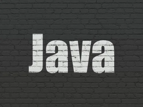 Database concept: Java on wall background Stock-Illustration