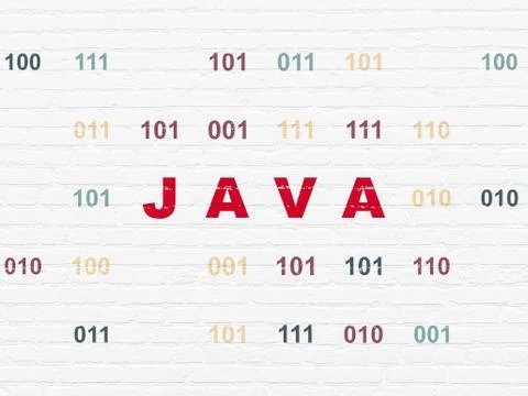 Database concept: Java on wall background Stock-Illustration