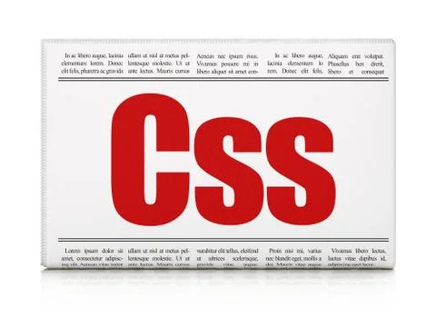 Database concept: newspaper headline Css 스톡 일러스트