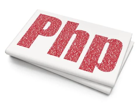 Database concept: Php on Blank Newspaper background Stock-Illustration