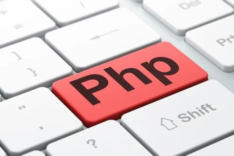 Database concept: Php on computer keyboard background Illustration