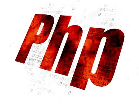 Database concept: Php on Digital background Stockillustratie