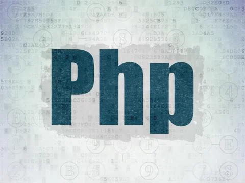 Database concept: Php on Digital Paper background 스톡 일러스트