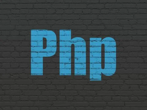 Database concept: Php on wall background Illustration