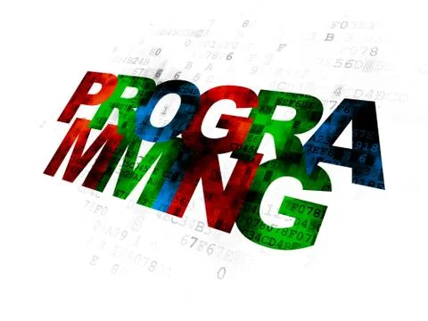 Database concept: Programming on Digital background Stock Illustration