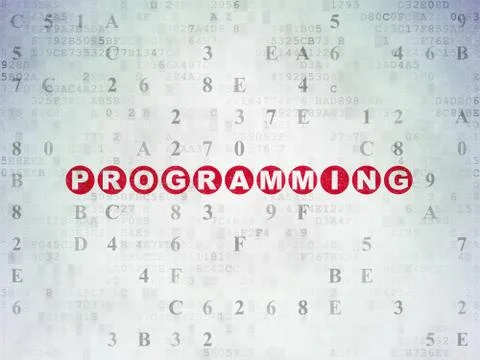 Database concept: Programming on Digital Data Paper background 스톡 일러스트