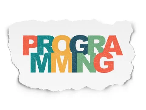 Database concept: Programming on Torn Paper background Illustrazione stock