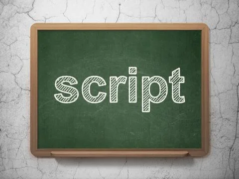 Database concept: Script on chalkboard background イラスト素材