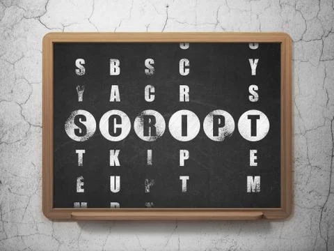 Database concept: Script in Crossword Puzzle Illustrazione stock