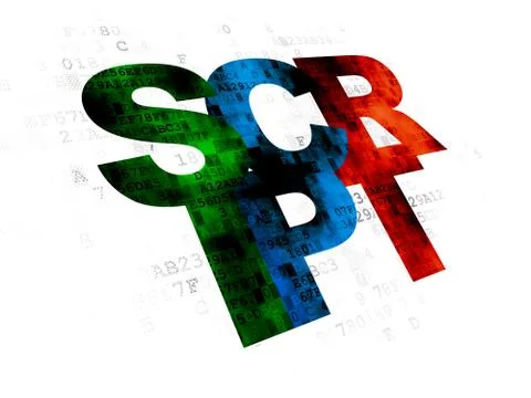 Database concept: Script on Digital background Stock-Illustration